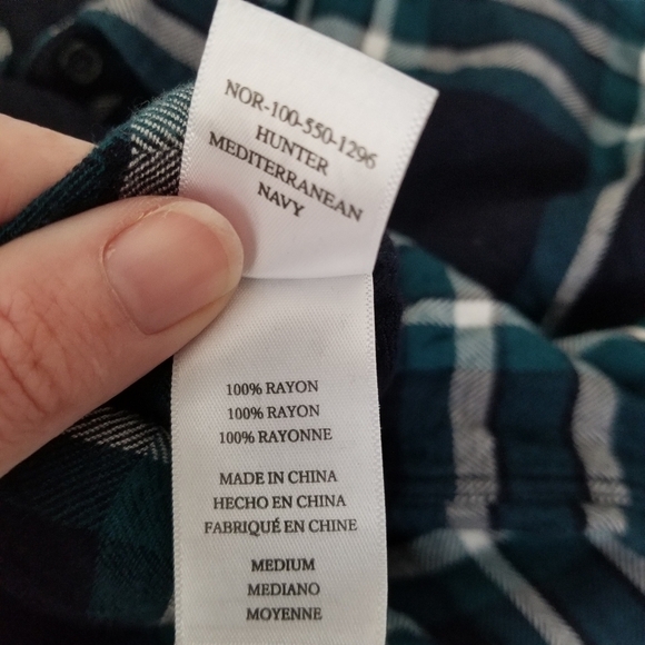 Rails Hunter Plaid Button Front Shirt Size M Mediterranean Navy - Picture 10 of 12